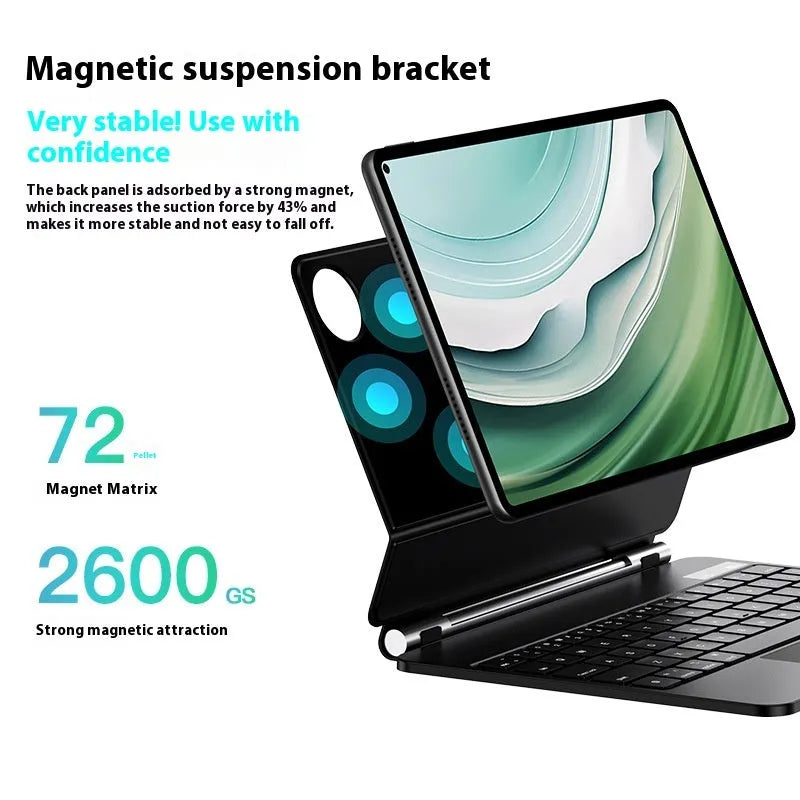 Huawei MatePad magnetic wireless keyboard protective cover in black with Bluetooth connectivity