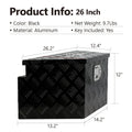 26-inch black aluminium alloy tool case with T-casting design and secure latches