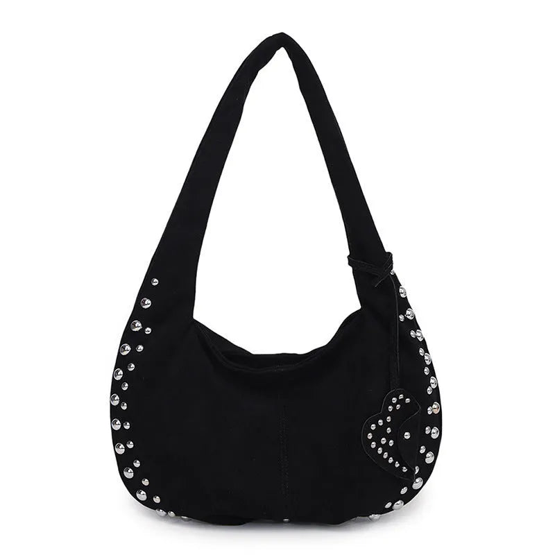 Women's soft plush strapless tote handbag in European and American retro style