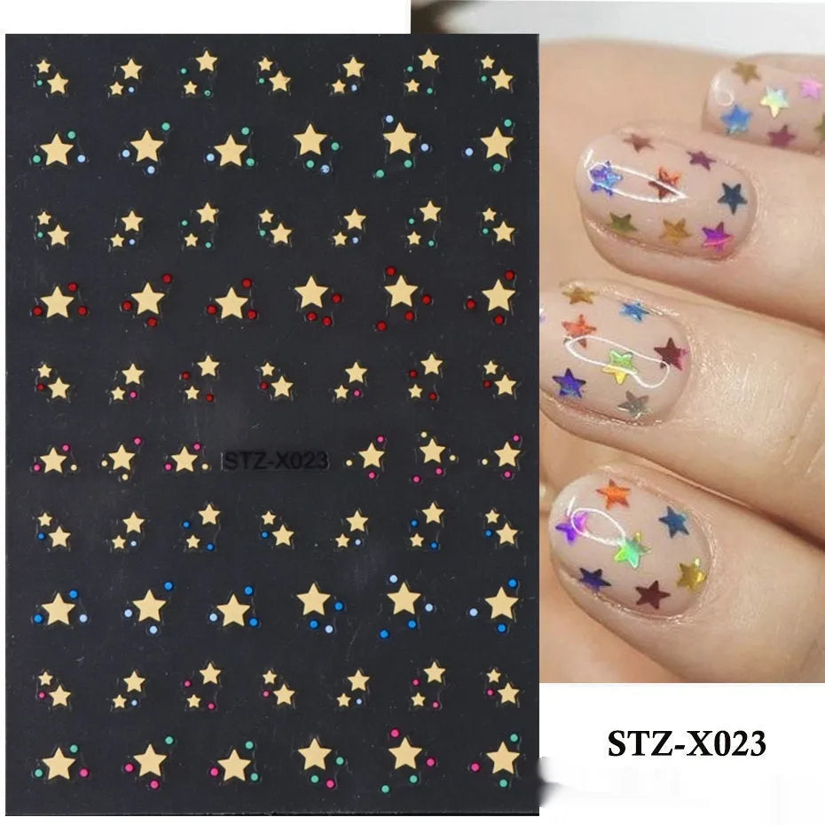 Black and silver stripe nail art stickers for French manicure designs in plastic material