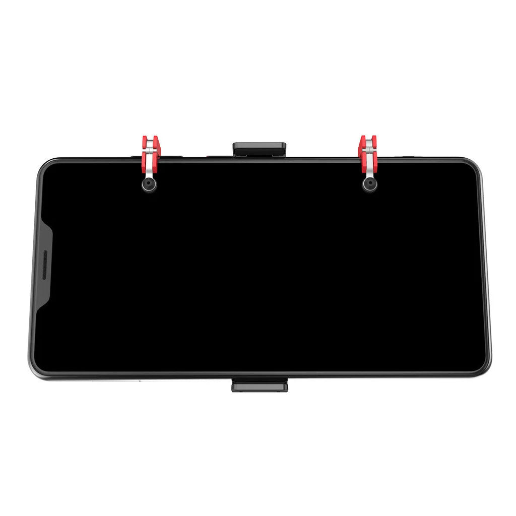 Black PUBG mobile phone trigger holder PG-9137 with adjustable metal trigger and telescopic fixing clip