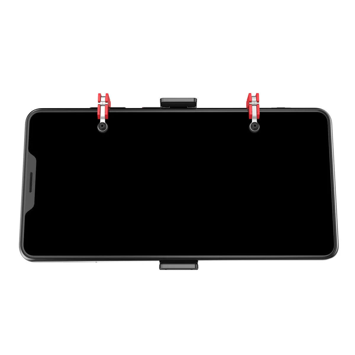 Black PUBG mobile phone trigger holder PG-9137 with adjustable metal trigger and telescopic fixing clip