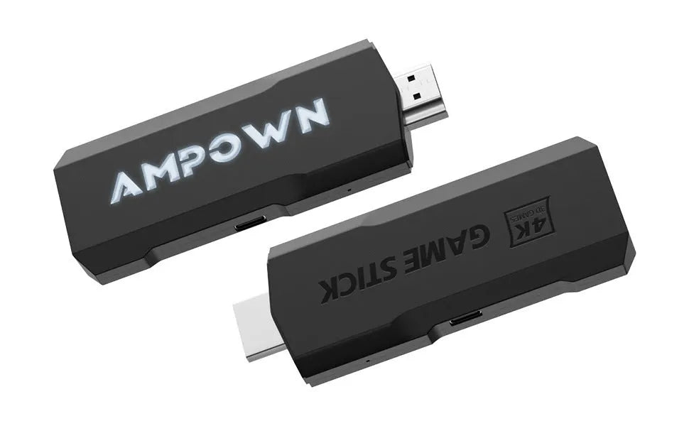 GD20 wireless 4K game console with controller on television stand