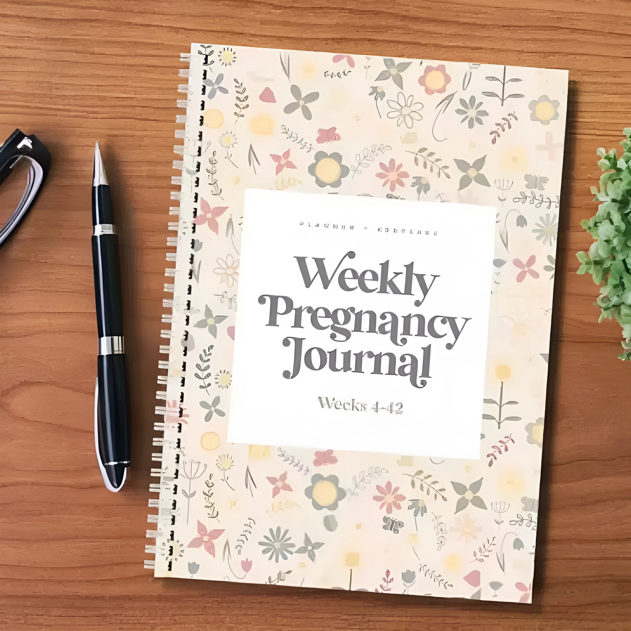 A5 pregnancy weekly diary notebook with pregnancy tracking pages