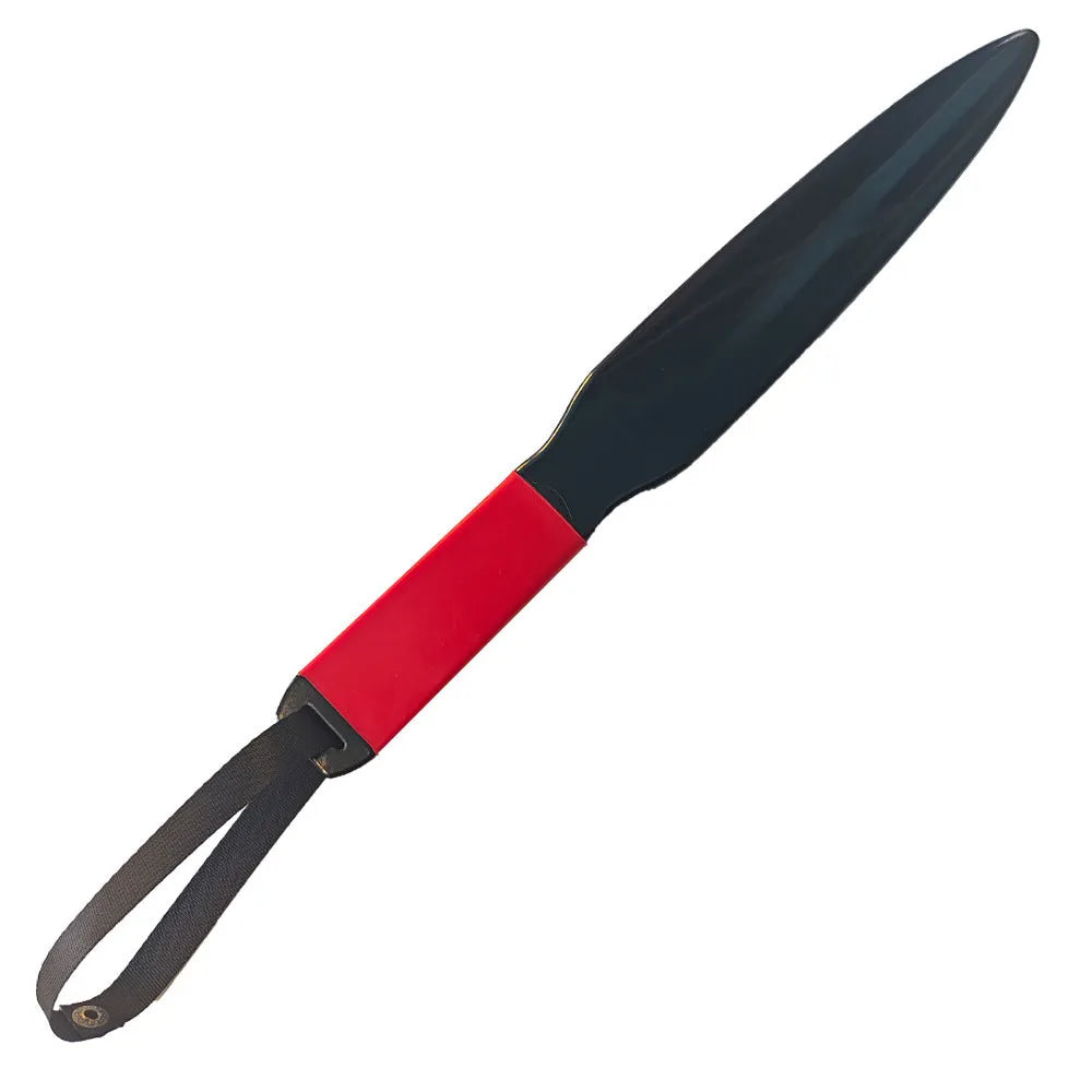 Blue handled dog break stick made of nylon, measuring 35 cm long, for training small and medium dogs.
