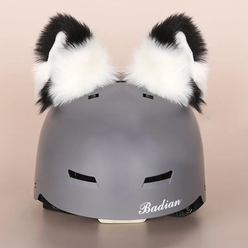 Plush fabric cartoon character helmet cover for cosplay in size M with multiple style options