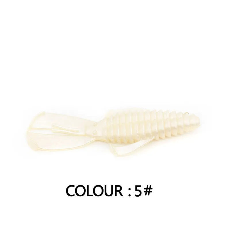 PVC soft plastic fishing lure in a selection of colours, shown in 8cm and 12cm sizes.