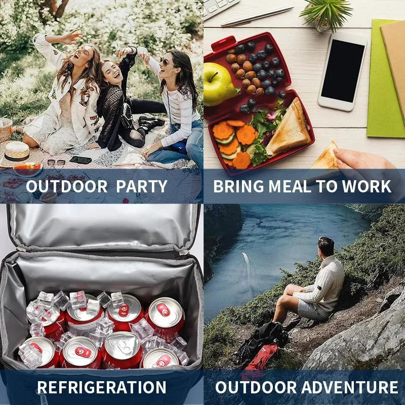 Double layer insulated waterproof backpack in Oxford cloth with 22L capacity for picnics