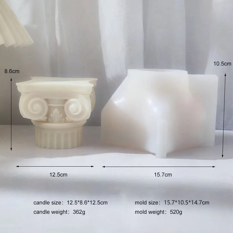 27cm Roman pillar silicone mould for candle making and craft projects