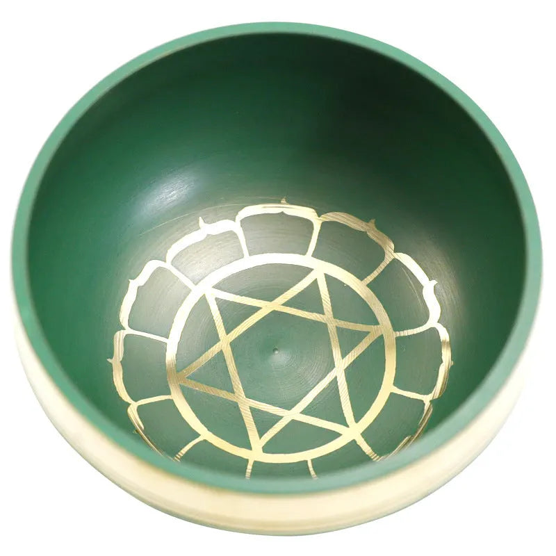 Handmade colourful metal Himalaya singing bowl measuring 8cm for yoga and meditation