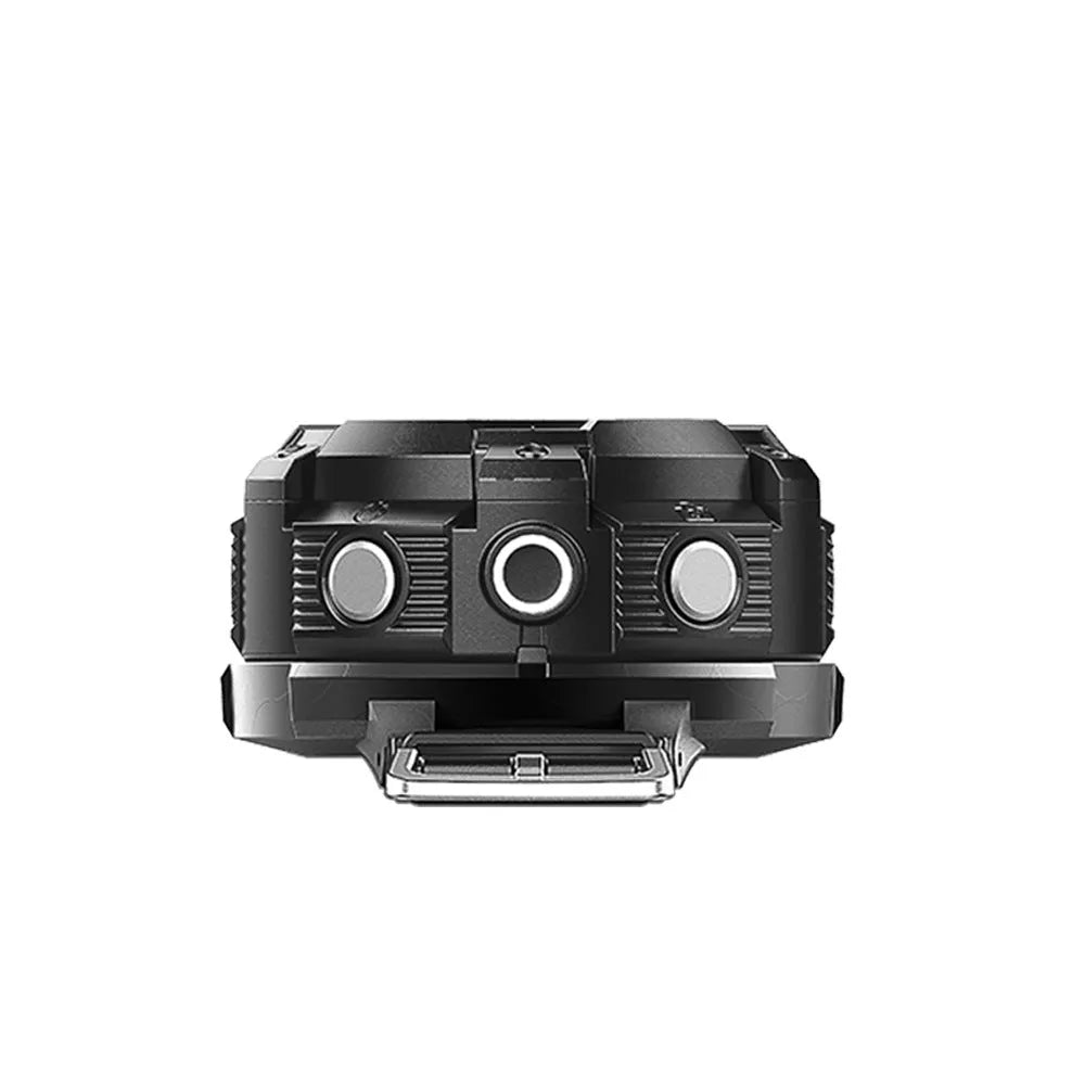 Black waterproof sports digital camera with 290mm length body and dust-resistant construction