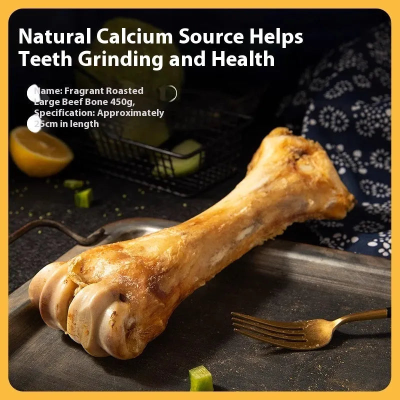 Puppy molar rod chew toy for teeth cleaning in three sizes with roasted ox bone material