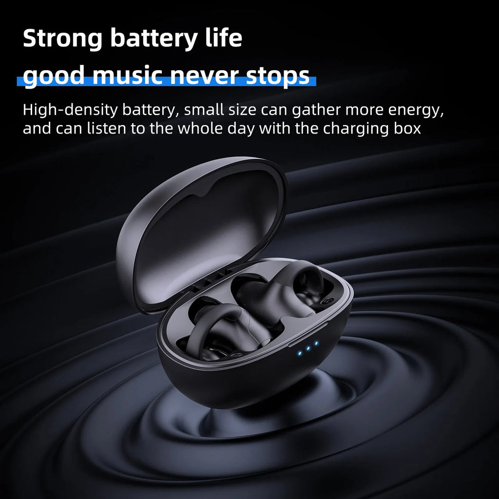 T306 black and white Bluetooth gaming headset with clip-on ear hook design