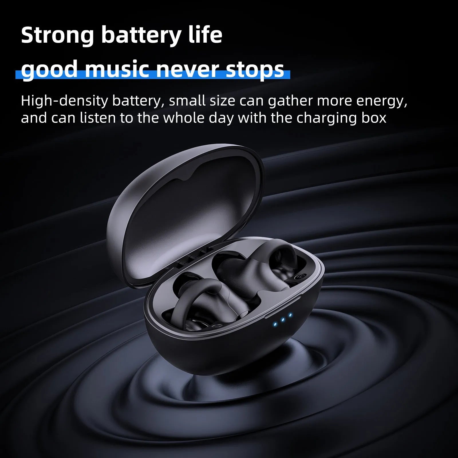 T306 black and white Bluetooth gaming headset with clip-on ear hook design