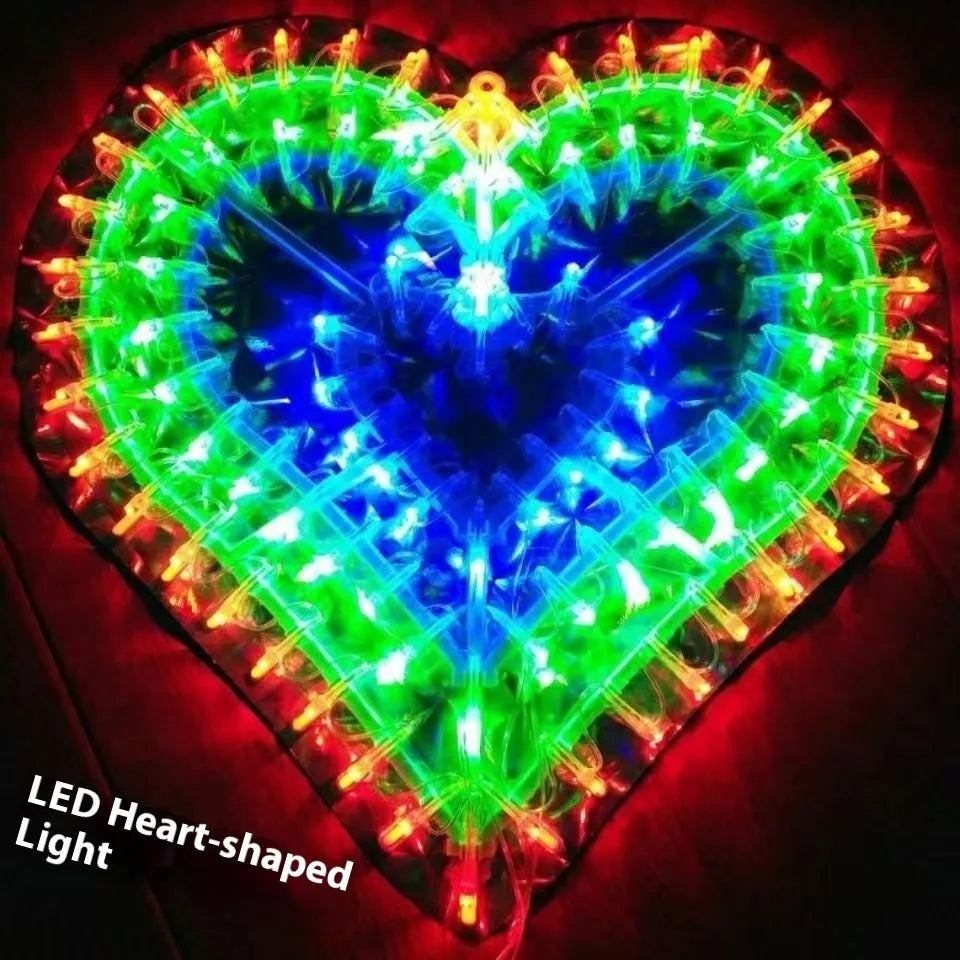 Christmas festival plug-in outdoor decorative string lights with peacock, love, sunflower and star shapes