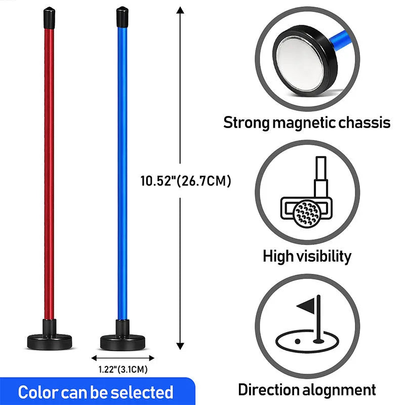 Aluminium alloy golf swing alignment trainer with magnetic baseball bar design in red colour