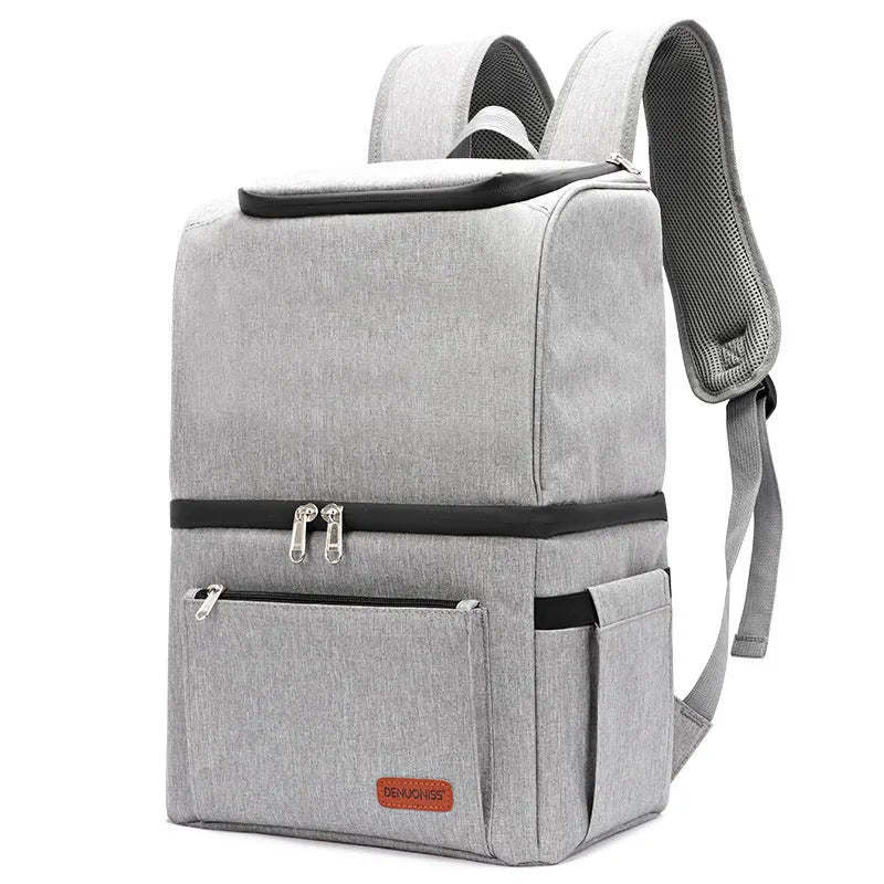 Double layer insulated waterproof backpack in Oxford cloth with 22L capacity for picnics