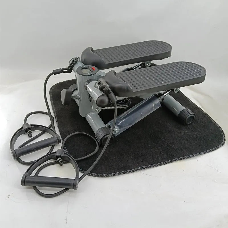 Silver grey hydraulic mini treadmill for waist slimming and home fitness