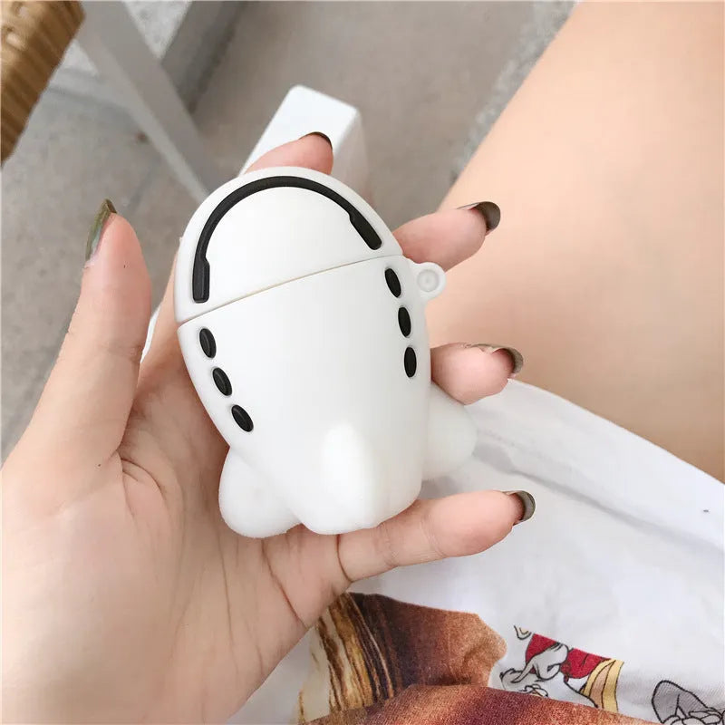 Cartoon aircraft silicone protective case with hook for Apple AirPods 1 and 2 generations