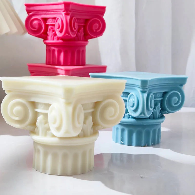 27cm Roman pillar silicone mould for candle making and craft projects