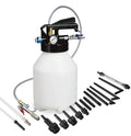 Pneumatic automatic transmission oil changer machine with tank for ATF fluid exchange.