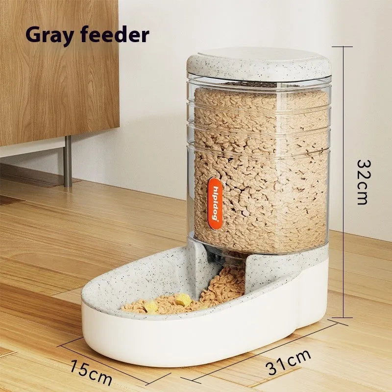 Automatic pet feeder and water fountain with 3.8L capacity in blue, green, grey, or pink colours
