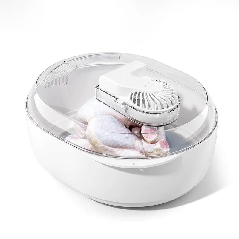 Aluminium household quick defrosting plate for food thawing in modern kitchen