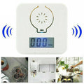 White wireless carbon monoxide alarm wall mounted detector for kitchen and living room safety