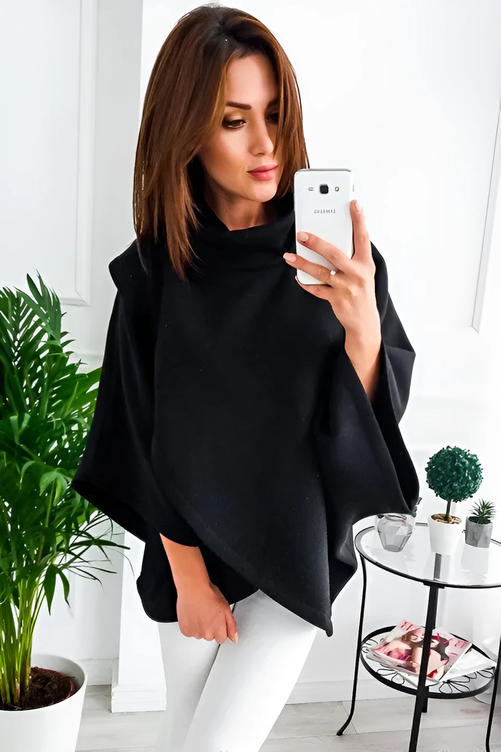 Long grey batwing sleeve cardigan with button front and stitching detail