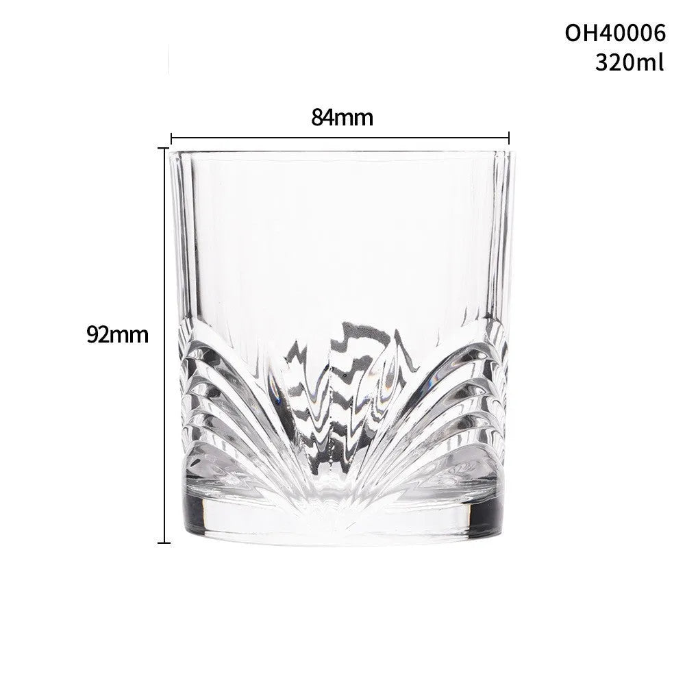Whiskey glass with thick base in selected colour from ten available options, 301-400ml capacity