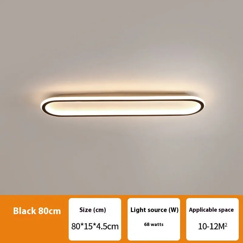 Aluminium strip ceiling lamp with PVC shade in choice of colours and lighting options