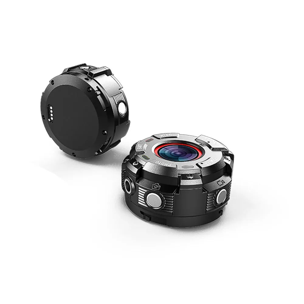 Black waterproof sports digital camera with 290mm length body and dust-resistant construction
