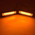 Yellow aluminium alloy strobe warning light for trailers with 160mm diameter housing