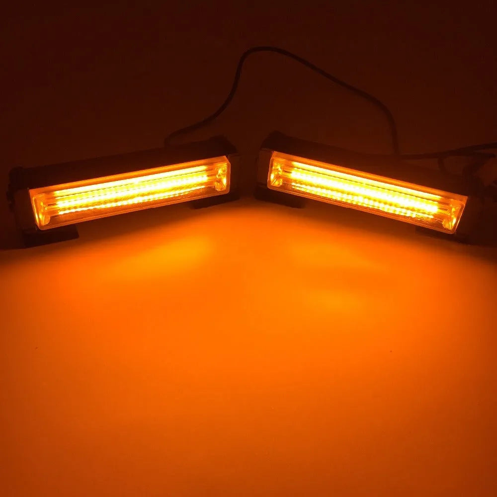 Yellow aluminium alloy strobe warning light for trailers with 160mm diameter housing