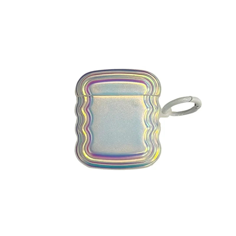 Silicone AirPods case with magic laser colour effect and matching ring for Pro2, Pro and 3rd Generation models