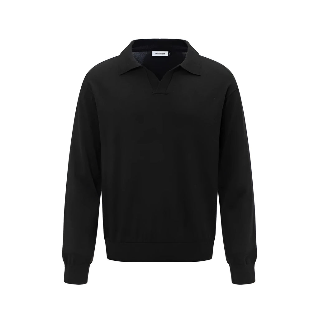 Women's loose black acrylic blend pullover shirt for casual wear