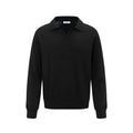 Women's loose black acrylic blend pullover shirt for casual wear
