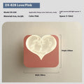 Modern wall lamp with iron base and acrylic shade in pink love heart or white square ginkgo leaf design for bedroom lighting