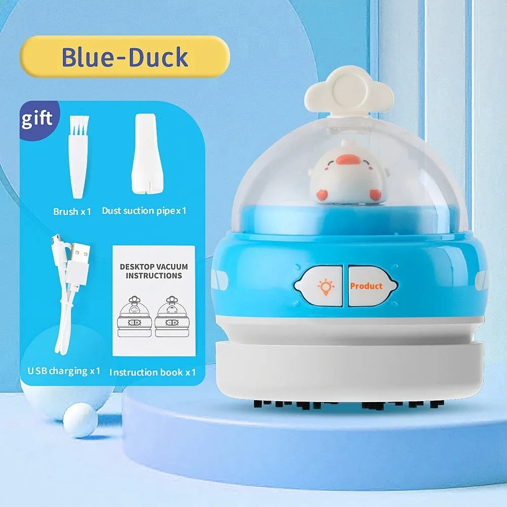 USB rechargeable handheld desktop vacuum cleaner in various colours for keyboard and computer dust removal