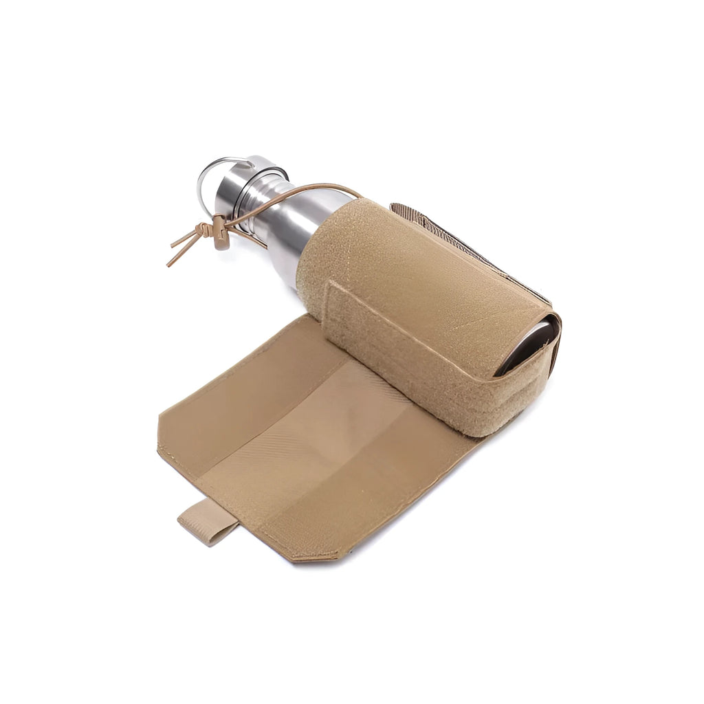 Outdoor adjustable bottle cover in black or khaki Oxford cloth with pu lining