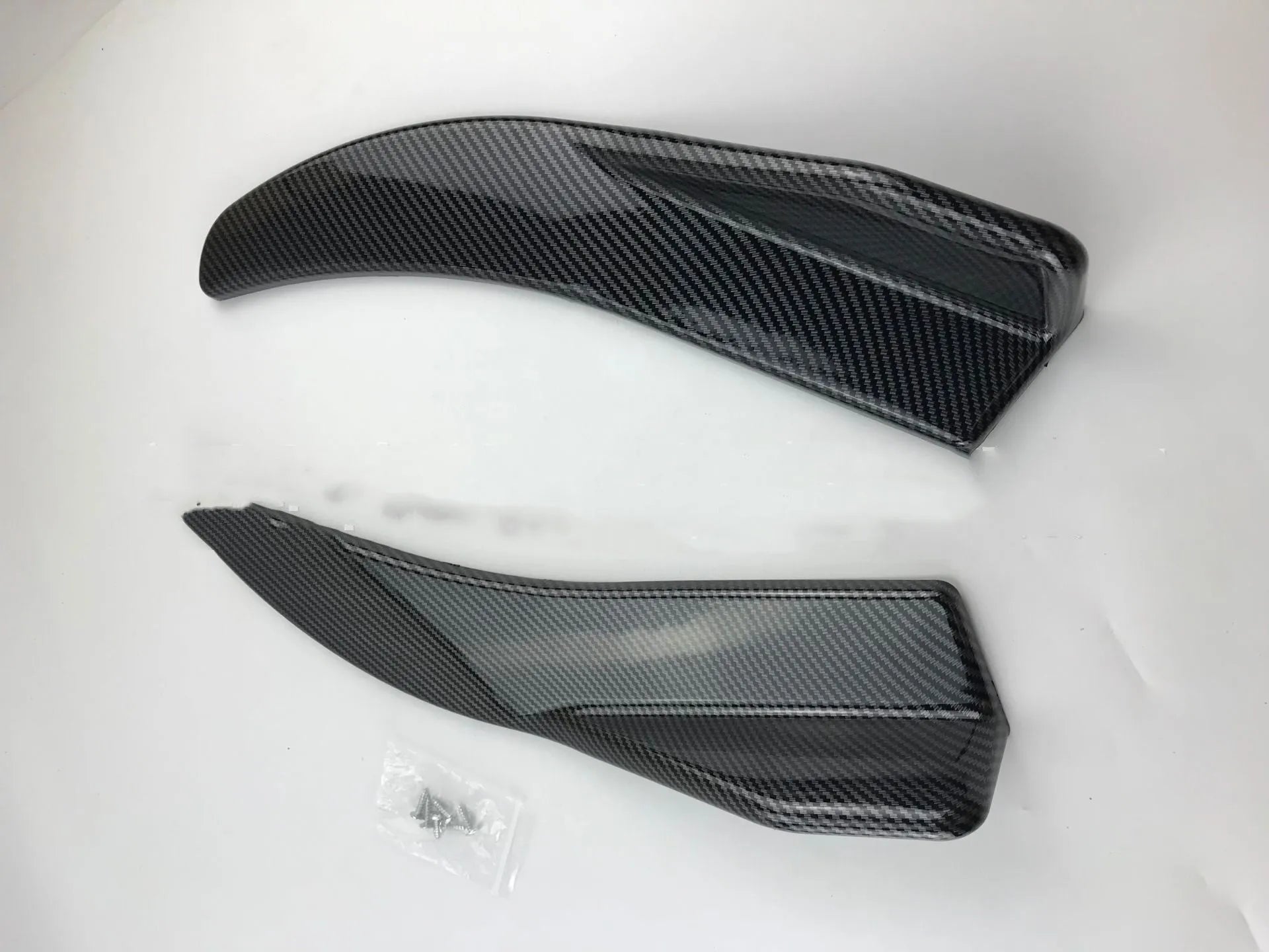 General Motors car front and rear deflector light kit in bright black or carbon fibre finish