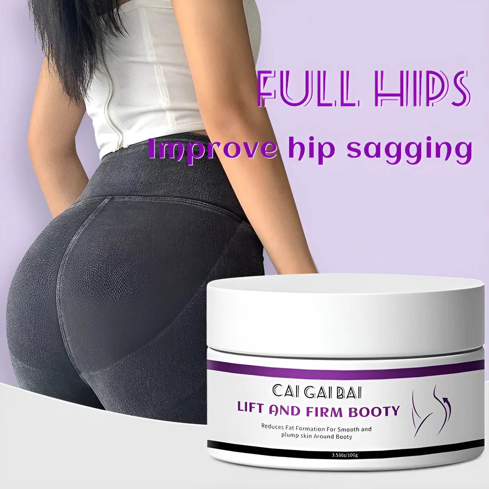 100g buttocks lifting cream container for home fitness toning with natural ingredients