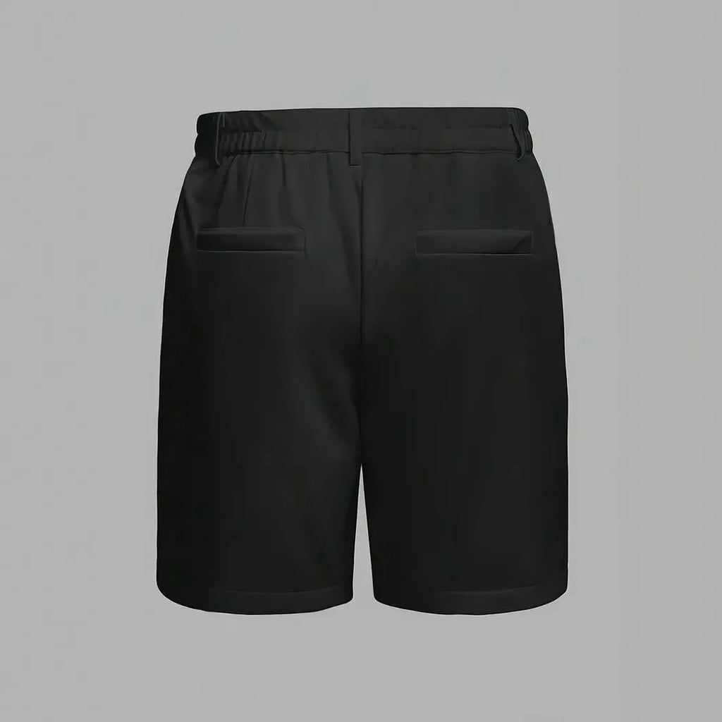 Men's straight-leg casual shorts in a cotton blend fabric, shown in a solid colour.
