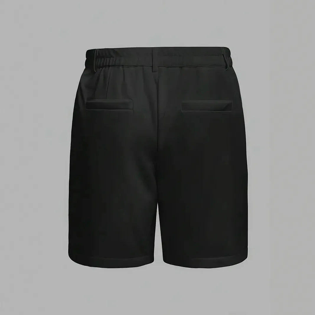 Men's straight-leg casual shorts in a cotton blend fabric, shown in a solid colour.