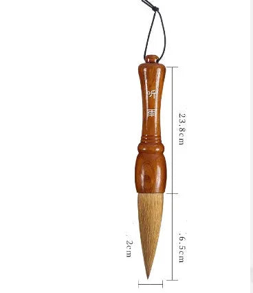 Large traditional Chinese painting brush with mixed wolf and sheep hair bristles for ink wash artwork
