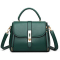 Women's square vertical messenger bag in soft PU leather with single shoulder strap