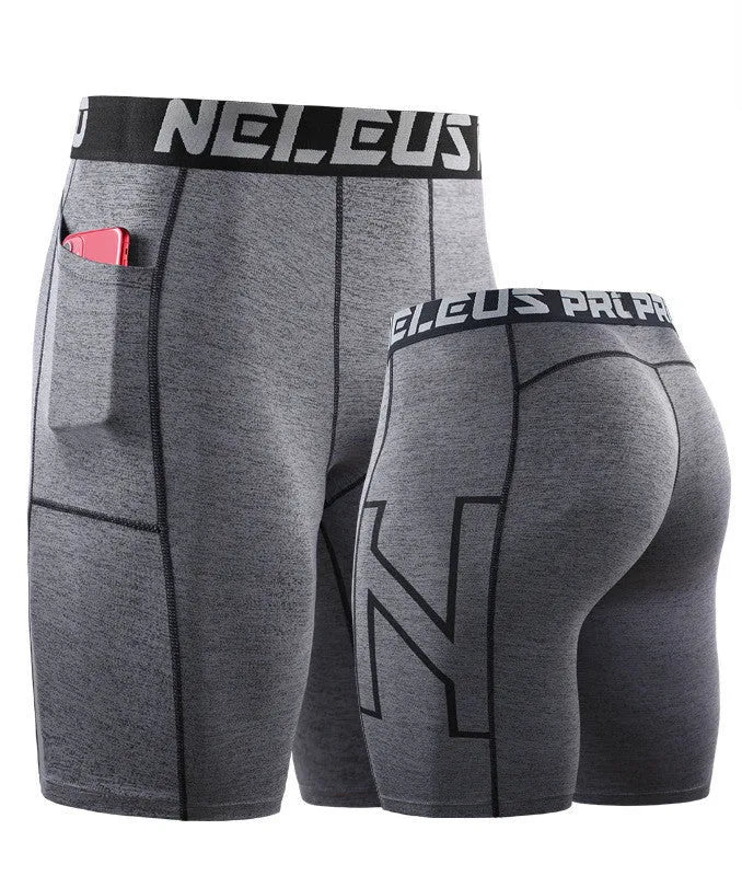Mens black milk silk polyester tight shorts for running and summer fitness
