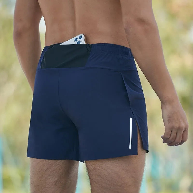 Men's loose fit off-road running shorts with high waist and quick-dry fabric in multiple colour options