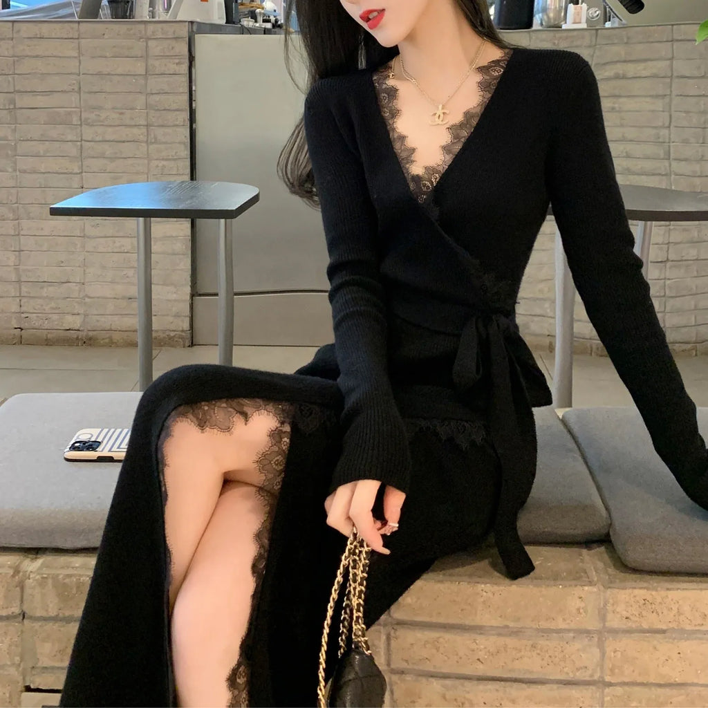 Black women's princess dress skirt with slim fit silhouette