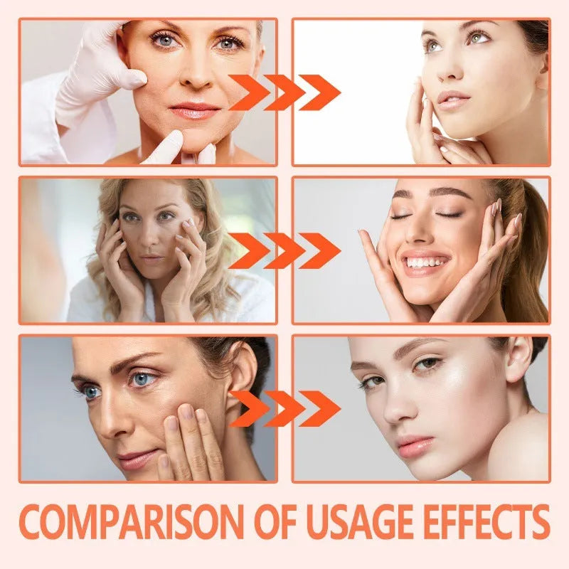 30ml bottle of rose essential oil serum for fine wrinkles, brightening and firming skin.